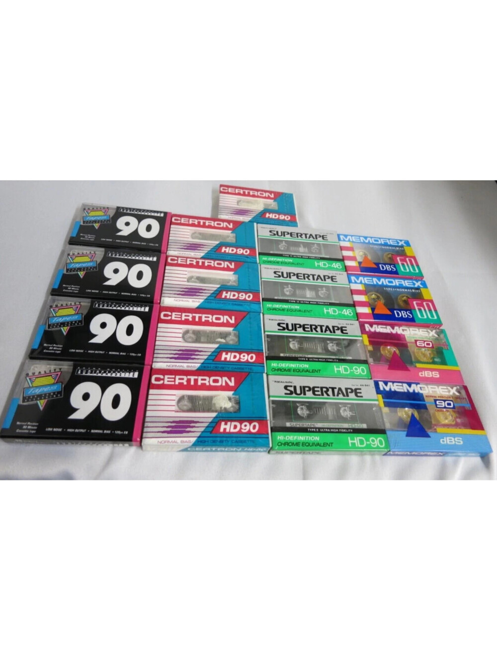Lot of 17 brand new cassettes Certron Supertape Memorex